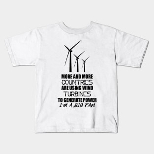 Funny Science Pun Wind Energy Engineer Researcher Scientist Kids T-Shirt